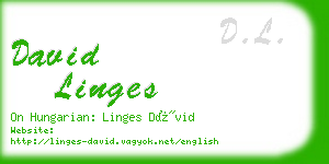 david linges business card
